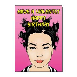 Bjork Violently Happy Birthday Card Clearance Outlet