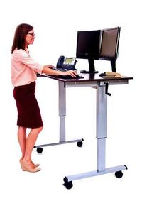 C StandUp-CF48-DW 48" Sit to Stand Crank Adjustable Desk Really Cheap