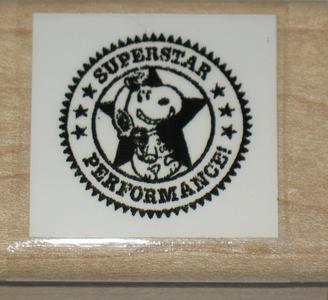 "Superstar Performance" RUBBER STAMP (Used Stamp/LIKE NEW - Remounted) Manchester Cheap Pice