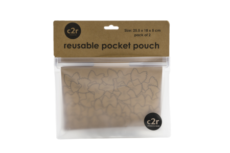 Large Pocket Pouch with Gusset Clear For Sale Free Shipping