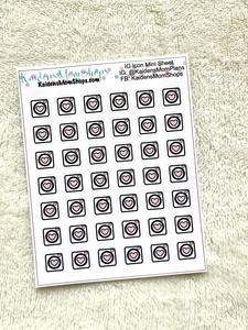 Instagram Icon Mini Sticker Sheet Cheap Sale The Cheapest