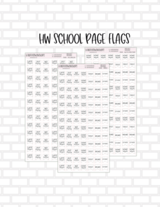 Hobonichi Weeks School Page Flags Shop Offer