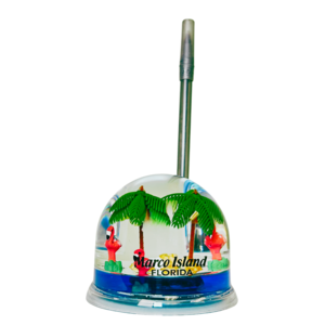 Marco Island Flamingo & Palms Trees Pen Holder Water Globe Souvenirs Buy Online Cheap Pice