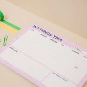 'Wythnos Yma' weekly planner pad A4 Free Shipping Cheap Online