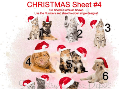 Christmas 4 FULL sheet clear slides Cheap Sale 2025