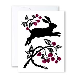 Bunny and Brambles - note card Discount Inexpensive