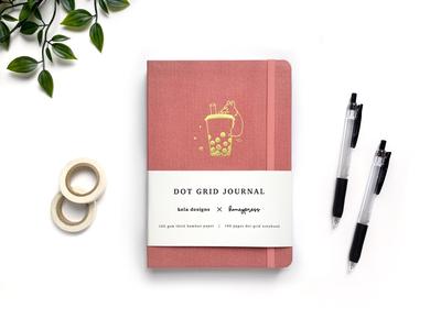 Boba Corgi Dot Grid Journal Sale Discount