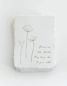 "Flowers are like Friends" Plant Floral Greeting Card Latest Collections Sale Online
