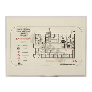 LOWE'S SPECIFIED: 8 in. x 12 in. Photo-luminescent Evacuation Map Holder For Sale Online