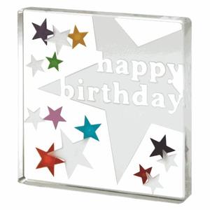 Miniature Token Happy Birthday Colourful Stars Free Shipping With Paypal