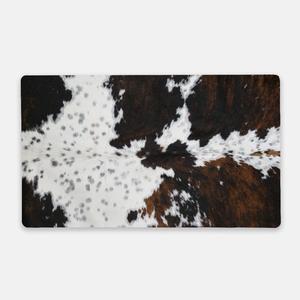Cowhide Imprinted Desk Mat - Large (24" x 14") for Work From Home Office School Teachers and Coworkers Free Shipping Top Quality