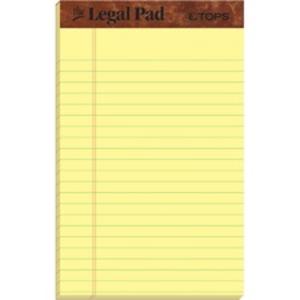 "the Legal Pad" Ruled Perforated Pads, Narrow Rule, 50 Canary-yellow 5 X 8 Sheets, Dozen 100% Authentic