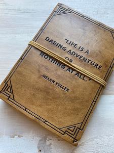 Handmade Leather Journal and Sketchbook - Helen Keller New Arrival Cheap Online