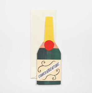 Champagne Congratulations Card Free Shipping Genuine