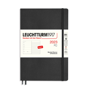 Agenda settimanale orizzontale con note 12 mesi B6 2023 con copertina morbida"Leuchtturm 1917" (disponibile in diversi colori) Free Shipping The Cheapest