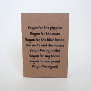 Vegan poem notebook Cheap Low Shipping
