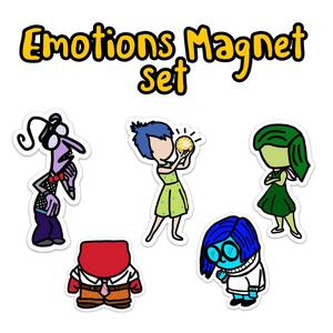 Emotions doodle magnet 5 pack set, Early learning, Happy, Sad, Mad, Scared, Disgusted, school counselor/ child psychology / School teacher On Hot Sale