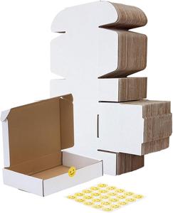 "Premium Pack of 25 Shipping Boxes - Durable White Corrugated Cardboard Boxes for Packing, Mailing, and Business Use" Top Quality Cheap Pice