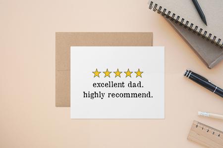 5 Star Review, Excellent, Highly Recommend, A2 Size Greeting Card Free Shipping Outlet Locations
