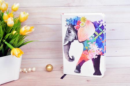 Floral Elephant A6 Printed Vegan Leather Hardbound Notebook Buy Cheap With Mastercard