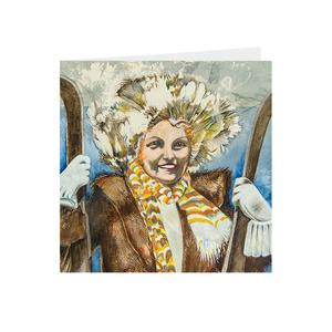 Christmas Skier - Greeting Card -S_15 Deals Cheap Pice
