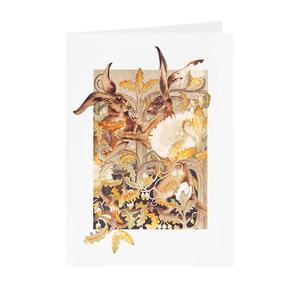 Hares in Wonderland - Boxing Hares - Greeting Card - V_02 Best Wholesale For Sale