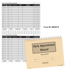Daily Appointment Record Book (RL-98183-B) Finishline Cheap Online