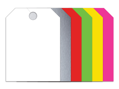 Large Fluorescent Mirror Hang Tags - Blank Really For Sale