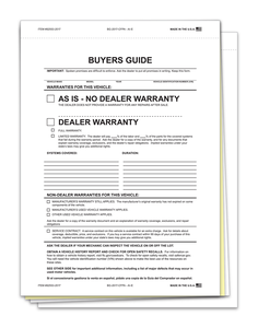 3-Part Interior Combo Buyers Guide- As-Is (BG-2017-CFPA - AI-E) Cheap Sale Big Sale