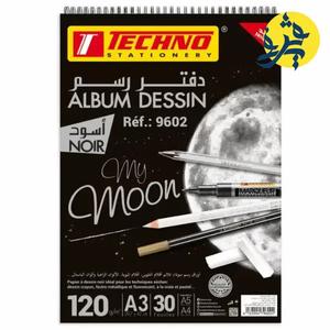 Album Dessin 30 Feuilles Noir 120G - Techno Cheap Pices Authentic