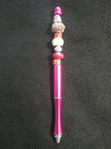 FUN FUCHSIA BEADED PEN & INK REFILL Sale Hot Sale