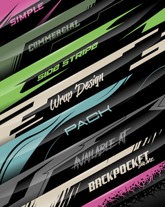 Commercial Wrap Design Pack 5 | Side Stripes Buy Cheap Browse