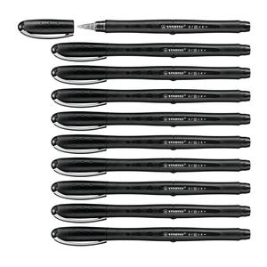 Stabilo Black Medium Rollerball Pen Pack Of 10 Outlet Geniue Stockist