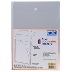 Solo Dual Documents Pockets - A4 (Pack Of 4) Low Shipping Cheap Pice