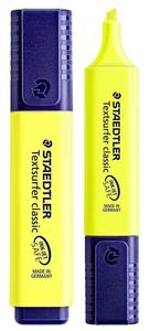 10 x STAEDTLER Highlighter Pen Chisel Tip Fluorescent Markers Felt Pastel Yellow Safe Shopping Cheap Online