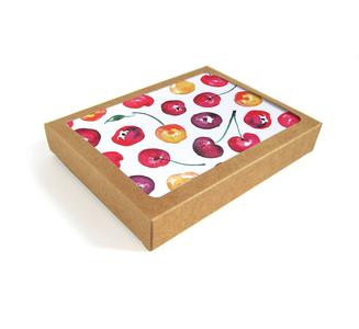 Cherries Watercolor Card Set Discount For Sale