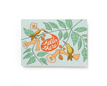 Hello There Bird Postcard Cheap Sale Footlocker Finishline