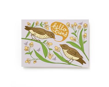 Hello Friend Bird Postcard Free Shipping Outlet