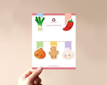 Asian Cooking Staples Magnetic Bookmark Set Clearance Cheap Real