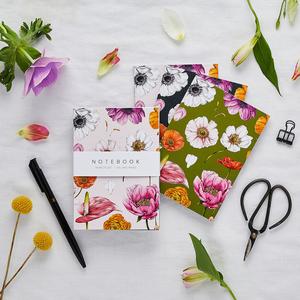 'Floral Brights' Collection - A6 Set of 3 Notebooks 2025 New For Sale