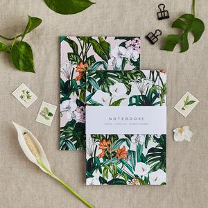 'Palm House Tropics' Collection - A5 Set of 2 Notebooks Brand New Unisex
