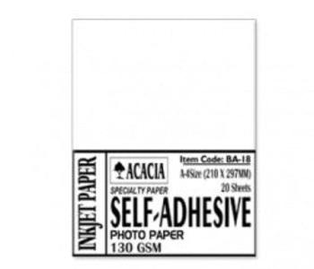 ACACIA PHOTO STICKER PAPER BA-18 30GSM A4 20'S Buy Cheap Brand New Unisex
