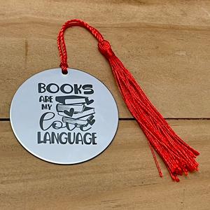 "Books are my Love Language" Bookmark (Choose Your Tassel) Outlet Fashionable