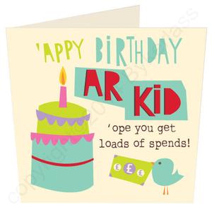 'Appy Birthday Ar Kid - North Divide Birthday Card (ND6) Clearance Cheapest Pice