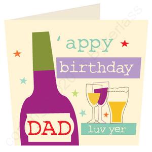 'Appy Birthday Dad - North Divide Birthday Card (ND34) Outlet Cheap