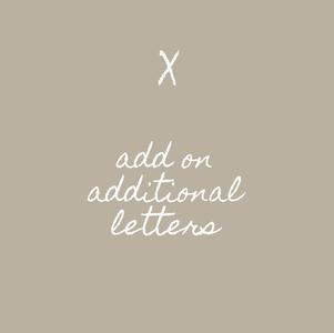 Additional lettering Sale Discount