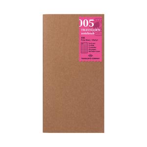 005 TRAVELER'S notebook Refill Free diary Fast Delivery Cheap Online