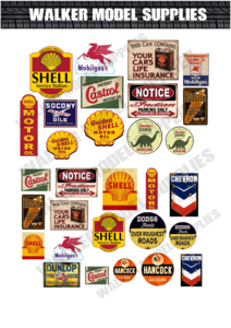 1:18 Pre-cut Vintage style Garage sign stickers model car. 1 Sale Real