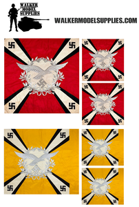 1:16 scale WW2 German flags on Cotton Peel. Set 4 Free Shipping 100% Original