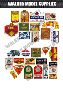 1:18 Pre-cut Vintage style Garage sign stickers model car. 3 Free Shipping Finishline